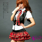 優質美少女！四件式英式學生服