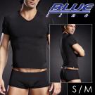 美國Blue Line-競技男孩V領T袖-經典黑 S/M B...