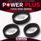 POWER PLUS COCK 矽膠套環3入(厚)-黑/8