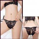 甜蜜心機！性感浪漫蕾絲開檔褲(外貿款)-黑 .