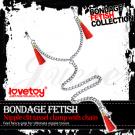 BONDAGE FETISH 三合一流蘇乳陰金屬夾鏈-紅 /...
