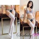 誘惑情人-假拼接下部開襠絲襪 褲襪-白色