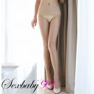 360度全透明美臀加壓束腰無縫絲襪-膚色 